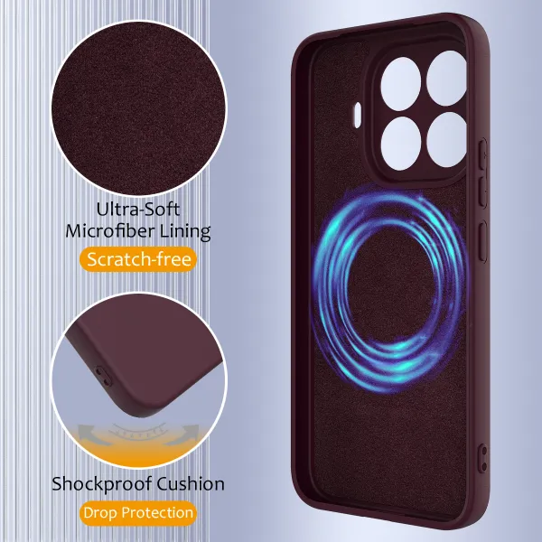RUBBER MAGSAFE Silikónový kryt pre Xiaomi 15T Pro PLUM