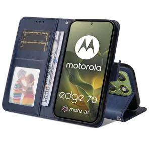 SMOOTH Peňaženkové puzdro pre Motorola Edge 70 modré