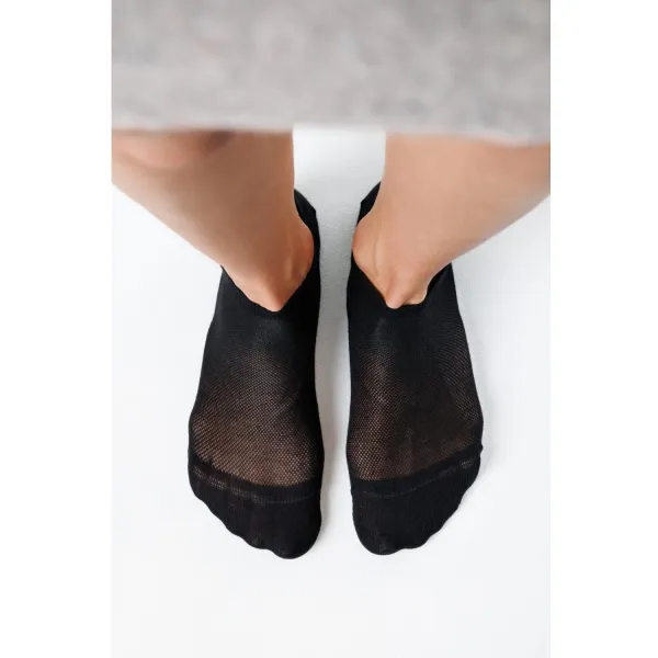 Barefoot teniskové ponožky SMESH Black - 2 pack