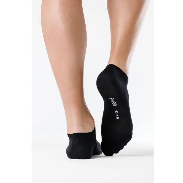 Barefoot teniskové ponožky SMESH Black - 2 pack