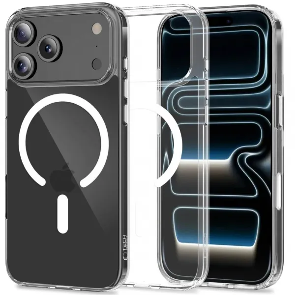 Tech-Protect FlexAir Hybrid CC MagSafe kryt na iPhone 17 Pro, priesvitný