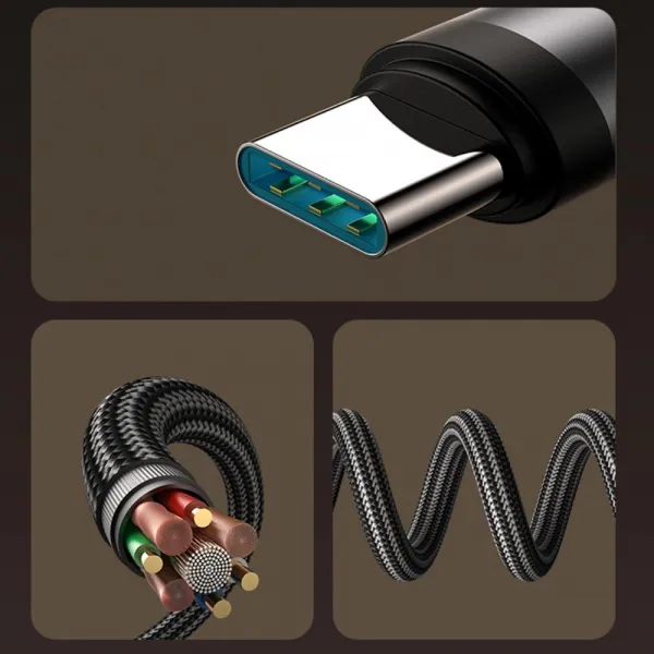 Joyroom S-A56 EnjoyX Series 90° kabel USB-C - USB-C, 60W, 1,2 m, černý