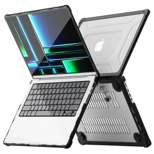 Tech-Protect Smartshell kryt na Macbook Pro 14'' M1-M5 2021-2025, čierny / priesvitný