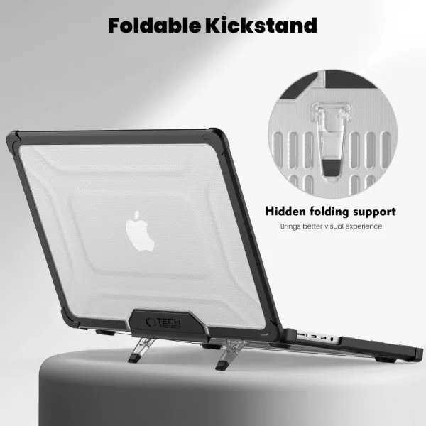 Tech-Protect Smartshell kryt na Macbook Pro 14'' M1-M5 2021-2025, čierny / priesvitný
