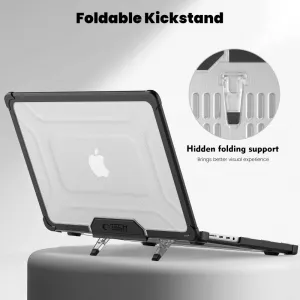 Tech-Protect Smartshell kryt na Macbook Pro 14'' M1-M5 2021-2025, čierny / priesvitný