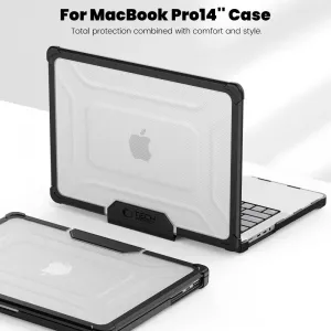 Tech-Protect Smartshell kryt na Macbook Pro 14'' M1-M5 2021-2025, čierny / priesvitný