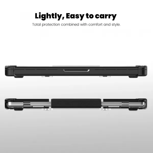 Tech-Protect Smartshell kryt na Macbook Pro 14'' M1-M5 2021-2025, čierny / priesvitný