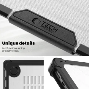 Tech-Protect Smartshell kryt na Macbook Pro 14'' M1-M5 2021-2025, čierny / priesvitný
