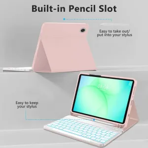 Puzdro Tech-Protect SC Pen + klávesnica, Samsung Galaxy Tab A9 / A11 8.7 X110 / X115 / X133 / X135, ružové