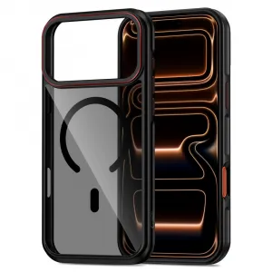 Tech-Protect MagHybrid MagSafe kryt na iPhone 17 Pro Max, čierny / červený