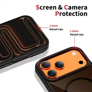 Tech-Protect MagHybrid MagSafe kryt na iPhone 17 Pro Max, čierny / červený