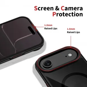 Tech-Protect MagHybrid MagSafe kryt na iPhone 17 Air, čierny / červený