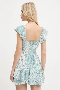 Šaty Hollister Co. biela farba, mini, áčkový strih, KI359-5163