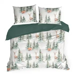 Posteľná súprava DEER biela / zelená