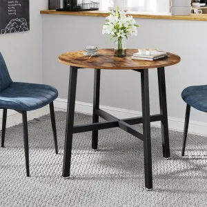 Okrúhly jedálenský stôl 80 cm – rustikálna hnedá