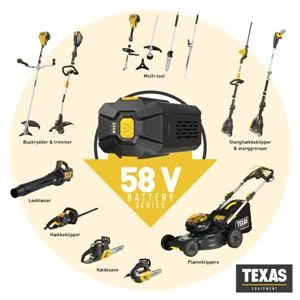 Akumulátorové nožnice na živý plot TEXAS HTZ 5800 (58V)