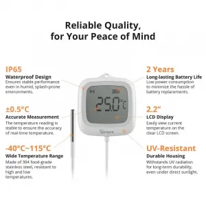 Smart senzor teploty so sondou SONOFF SNZB-02LD Zigbee