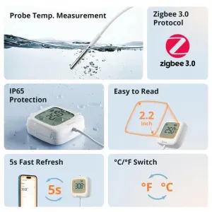 Smart senzor teploty so sondou SONOFF SNZB-02LD Zigbee