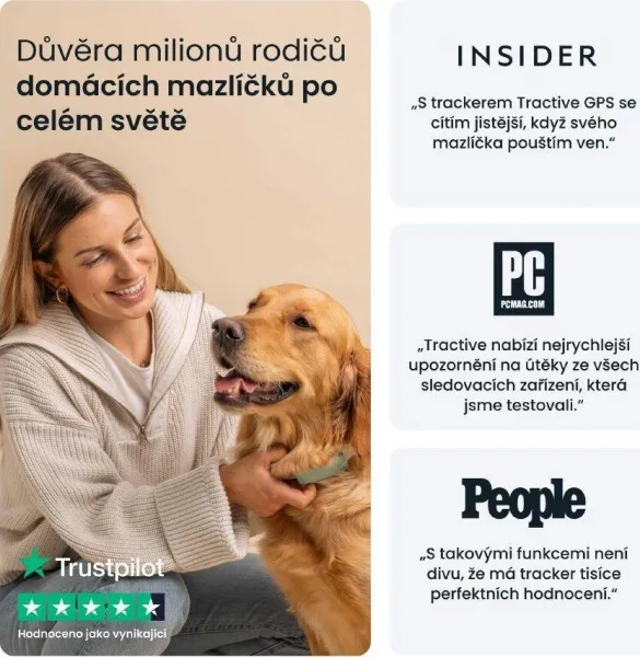 NoName Tractive DOG 6 – GPS lokátor pro psy a monitor zdraví, mátový