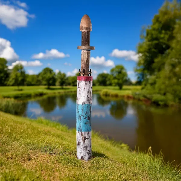 Gilde Dekorace Dřevěný maják, barevný, 94 cm