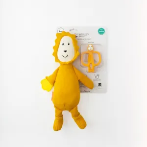 Matchstick Monkey Teething Gift Set 3m+ hryzadielko + hračka Lion 1 ks