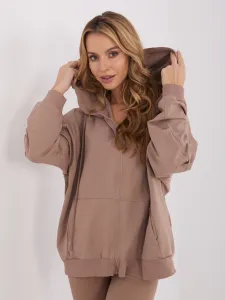 Factory Dámska oversize mikina na zips s kapucňou Farba: Zelená, Veľkosť: UNI