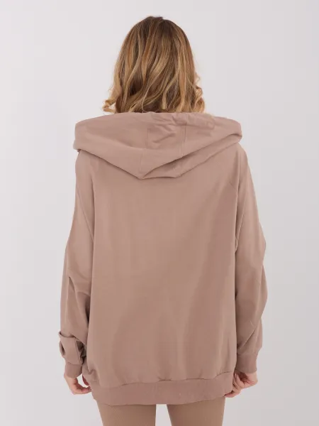 Factory Dámska oversize mikina na zips s kapucňou Farba: Zelená, Veľkosť: UNI