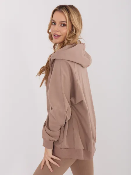 Factory Dámska oversize mikina na zips s kapucňou Farba: Zelená, Veľkosť: UNI