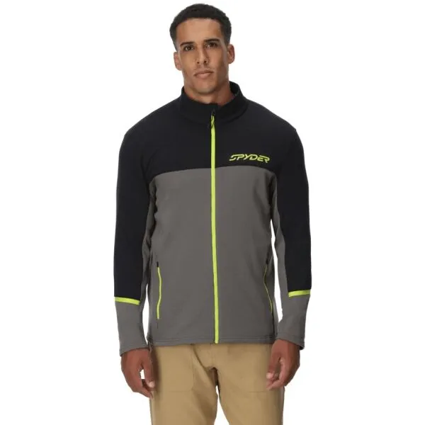 Spyder SPEED FLEECE JACKET Pánska bunda, tmavo sivá, veľkosť