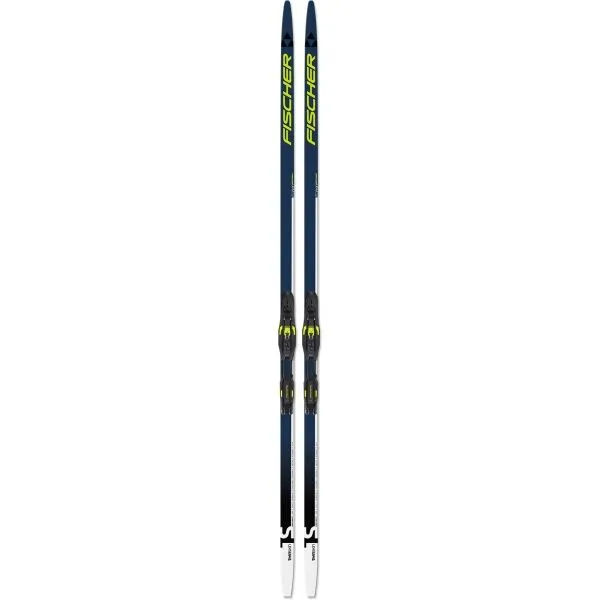 Fischer TWIN SKIN PERFORMANCE MED SET + BDG CONTROL STEP Bežecké lyže s podporou stúpania skin, tmavo modrá, veľkosť