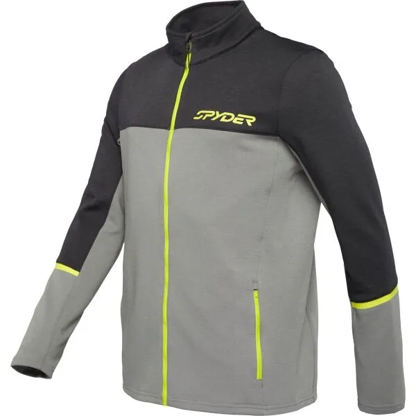 Spyder SPEED FLEECE JACKET Pánska bunda, tmavo sivá, veľkosť