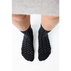 Barefoot bodkované lurex ponožky STARDUST Black