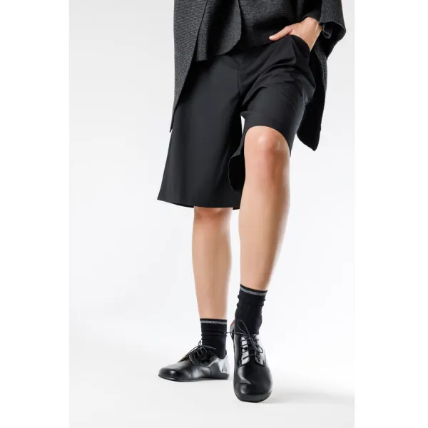 Barefoot rebrované lurex ponožky SHIMMER Black