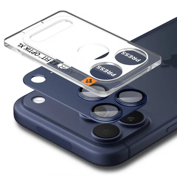 Spigen Optik Pro XL TR EZ Fit ochrana fotoaparátu, iPhone 17 Pro Max, modrá