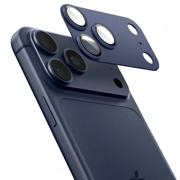 Spigen Optik Pro XL TR EZ Fit ochrana fotoaparátu, iPhone 17 Pro Max, modrá