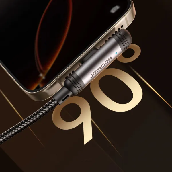 Joyroom S-A56 EnjoyX Series 90° kábel USB-C - Lightning, 30W, 1,2 m, čierny