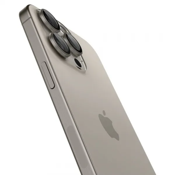 Spigen Optik.TR Ez Fit ochrana fotoaparátu, 2 kusy, iPhone 14 Pro / Max / 15 Pro / Max / 16 Pro / Max / 17 Pro / Max, natural titanium