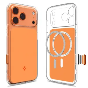 Spigen Ultra Hybrid "T" Mag s MagSafe, iPhone 17 Pro Max, oranžové