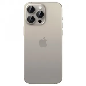 Spigen Optik.TR Ez Fit ochrana fotoaparátu, 2 kusy, iPhone 14 Pro / Max / 15 Pro / Max / 16 Pro / Max / 17 Pro / Max, natural titanium