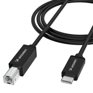 Wozinsky WKDDY2S kábel USB-B – USB-C, 2 m, čierny