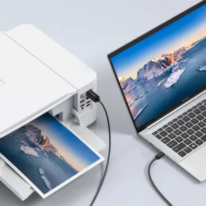 Wozinsky WKDDY2S kábel USB-B – USB-C, 2 m, čierny