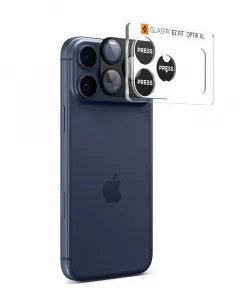 Spigen Optik Pro XL TR EZ Fit ochrana fotoaparátu, iPhone 17 Pro, čierna