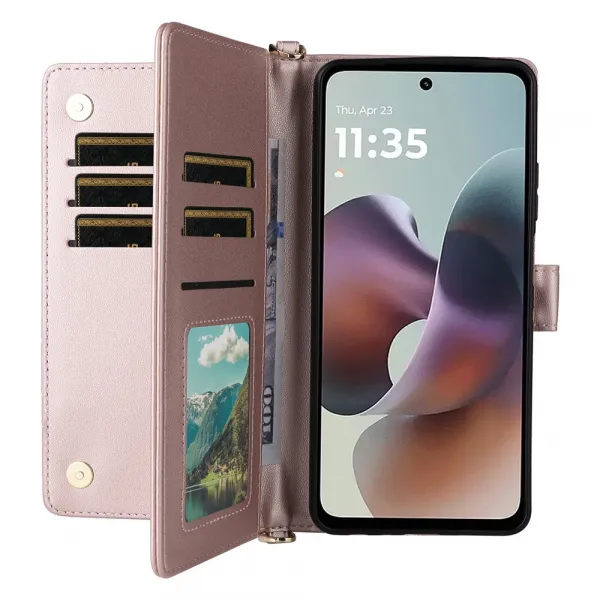 PRESTIGE Peňaženkové puzdro pre Motorola Moto G56 5G svetloružové