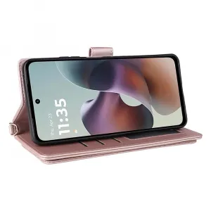 PRESTIGE Peňaženkové puzdro pre Motorola Moto G56 5G svetloružové