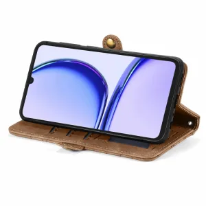 GEOM Peňaženkové puzdro pre Realme Note 50 hnedé