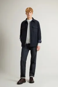 Bunda Woolrich Alaskan Wool Overshirt Melton Blue