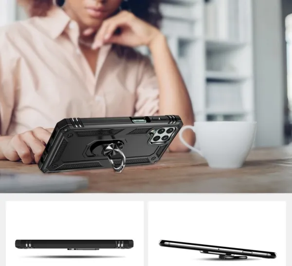 RING Obal s držiakom pre Samsung Galaxy M33 5G čierny