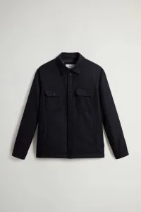 Bunda Woolrich Alaskan Wool Overshirt Melton Blue