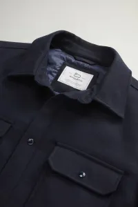 Bunda Woolrich Alaskan Wool Overshirt Melton Blue