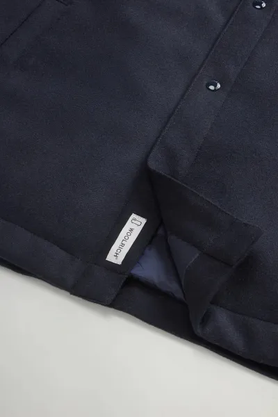 Bunda Woolrich Alaskan Wool Overshirt Melton Blue